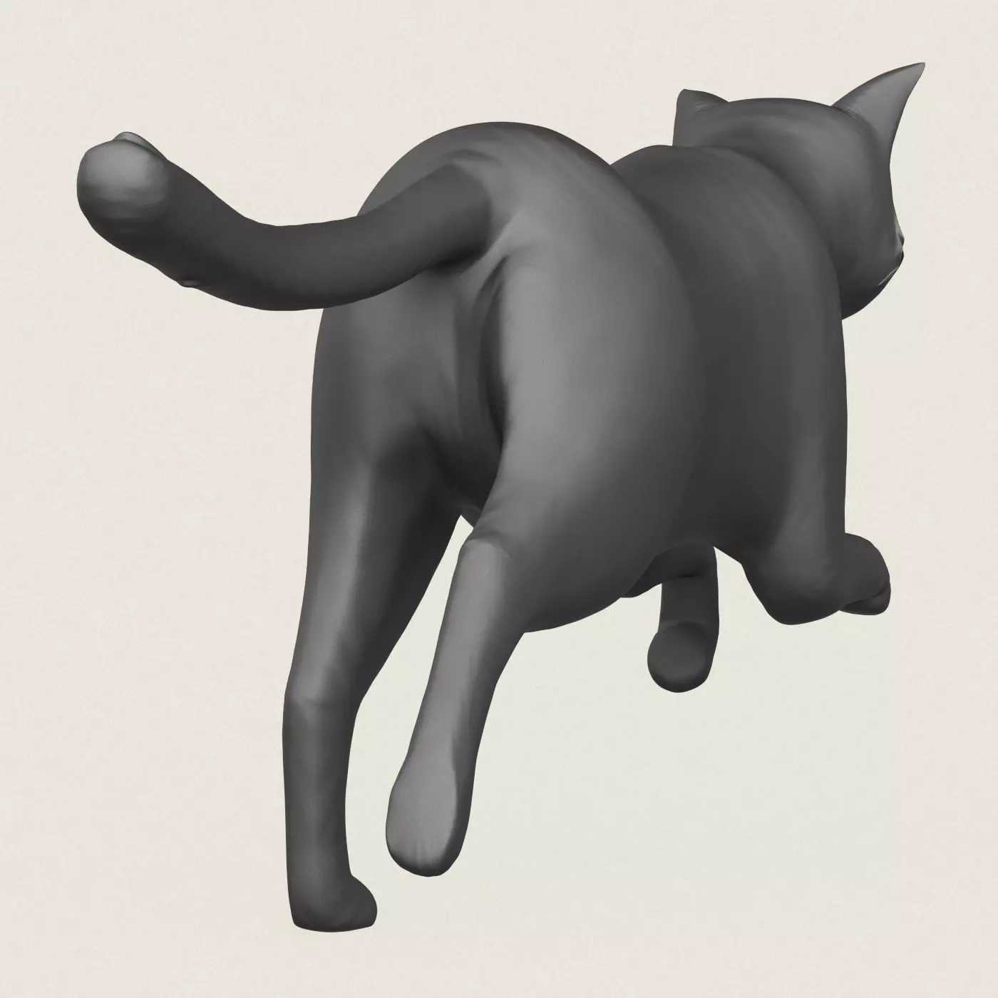 Cat Run Pose Print Ready 3D Model 3D print model_4