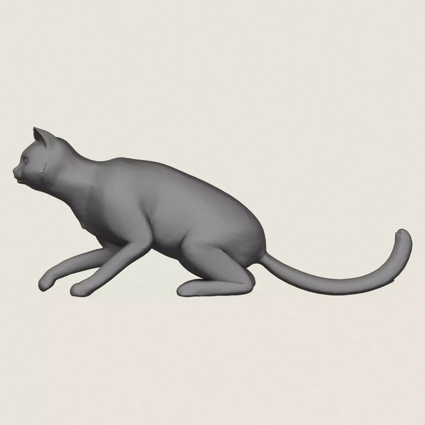 Cat Sitting Pose Print Ready 3D Model 3D print model_2