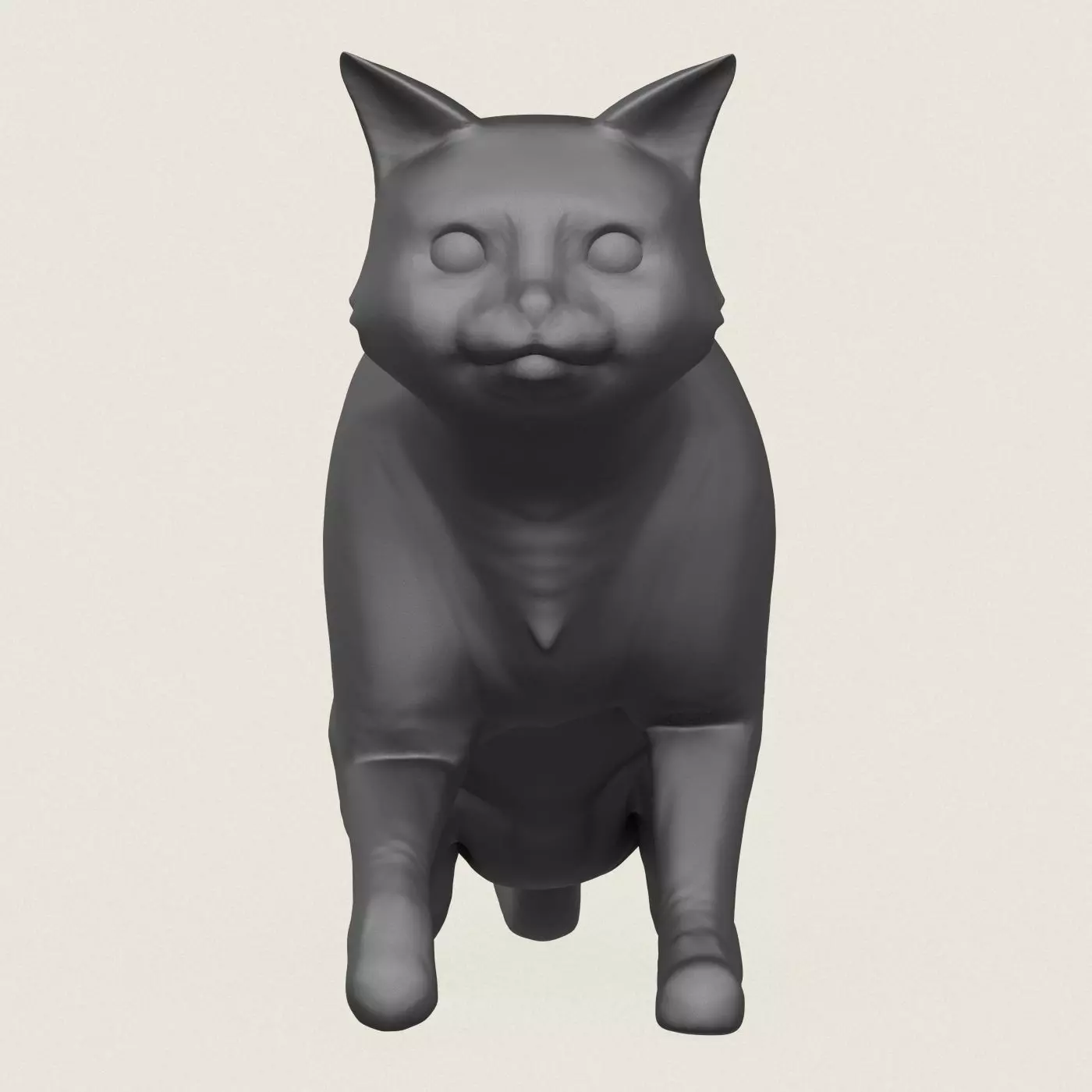 Cat Sitting Pose Print Ready 3D Model 3D print model_1