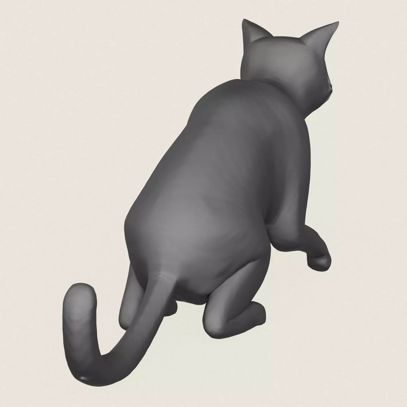 Cat Sitting Pose Print Ready 3D Model 3D print model_4