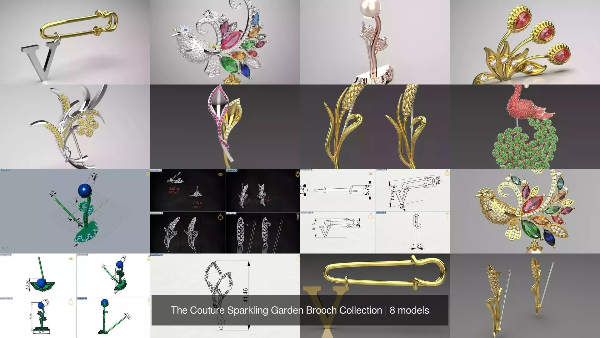 The Couture Sparkling Garden Brooch Collection _0