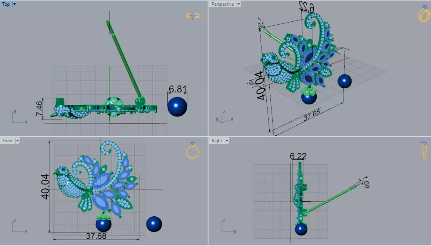 The Couture Sparkling Garden Brooch Collection _49