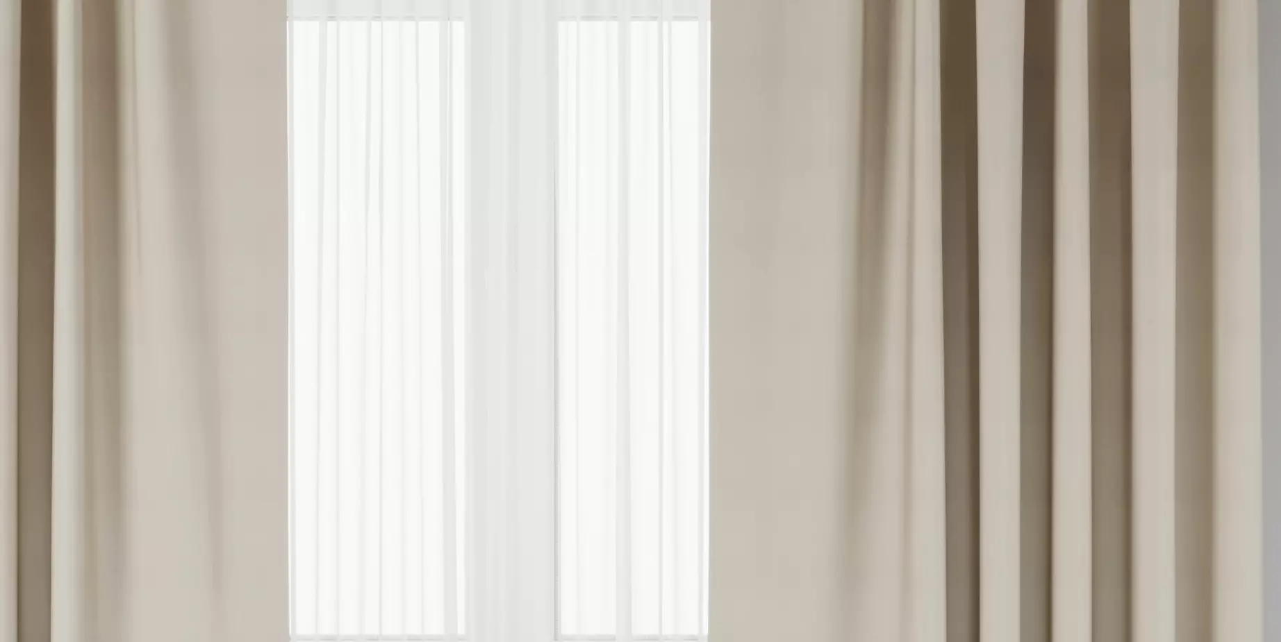 Curtain with gray stripes 64 Low-poly 3D model_8