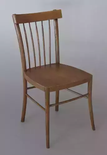 Vintage wooden chair 3D model