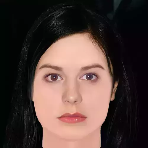Anna Paquin Head - No Hair - Low poly head for game