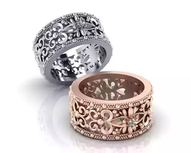 floral eternity jewelry ring