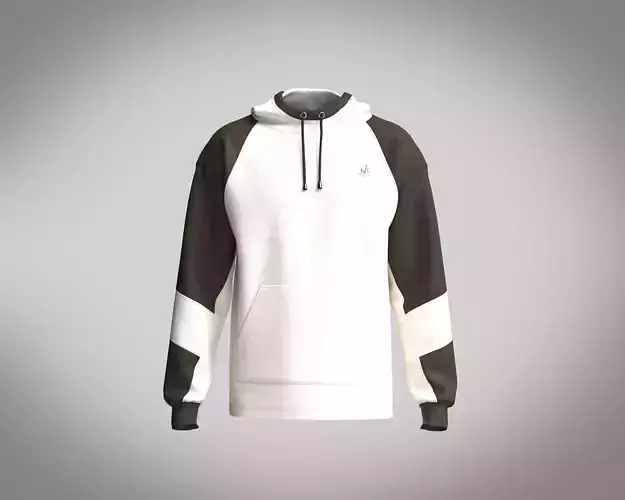 Mens Hoodie with cut and sew color block