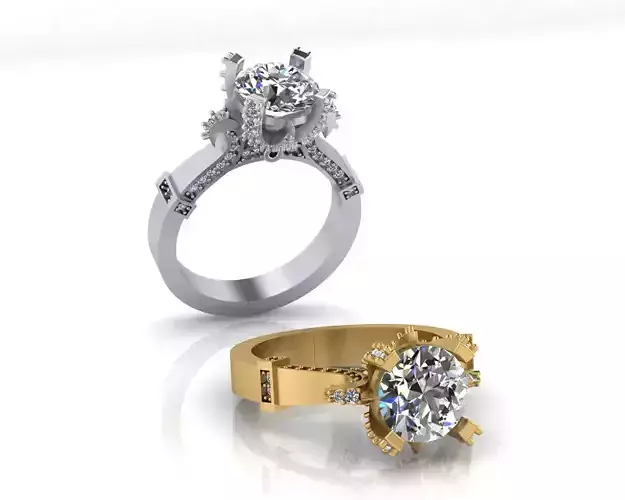 solitaire engagement jewelry ring