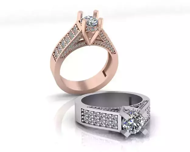 solitaire engagement high jewelry ring