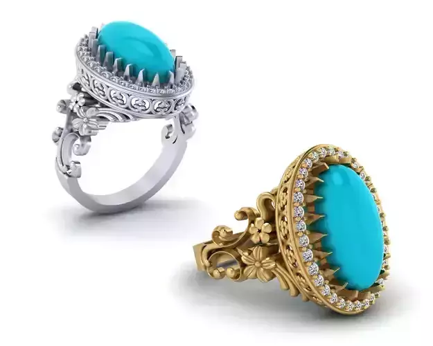 oval halo high jewelry ring