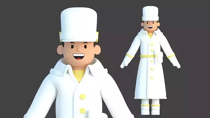 Minimal Cartoon Man Character