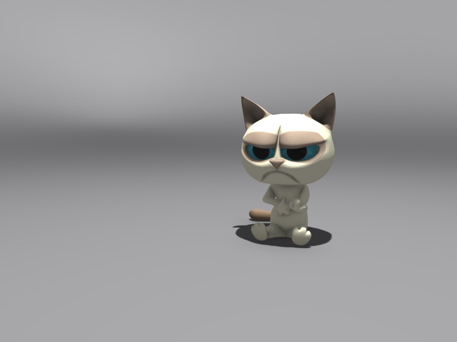 3D Printable - Cartoon Grumpy Cat 3D print model_5