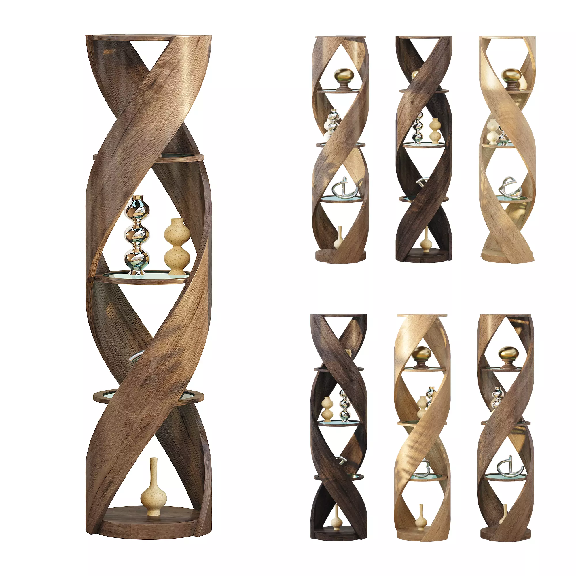 DNA Whole Twist Low-poly 3D model_2