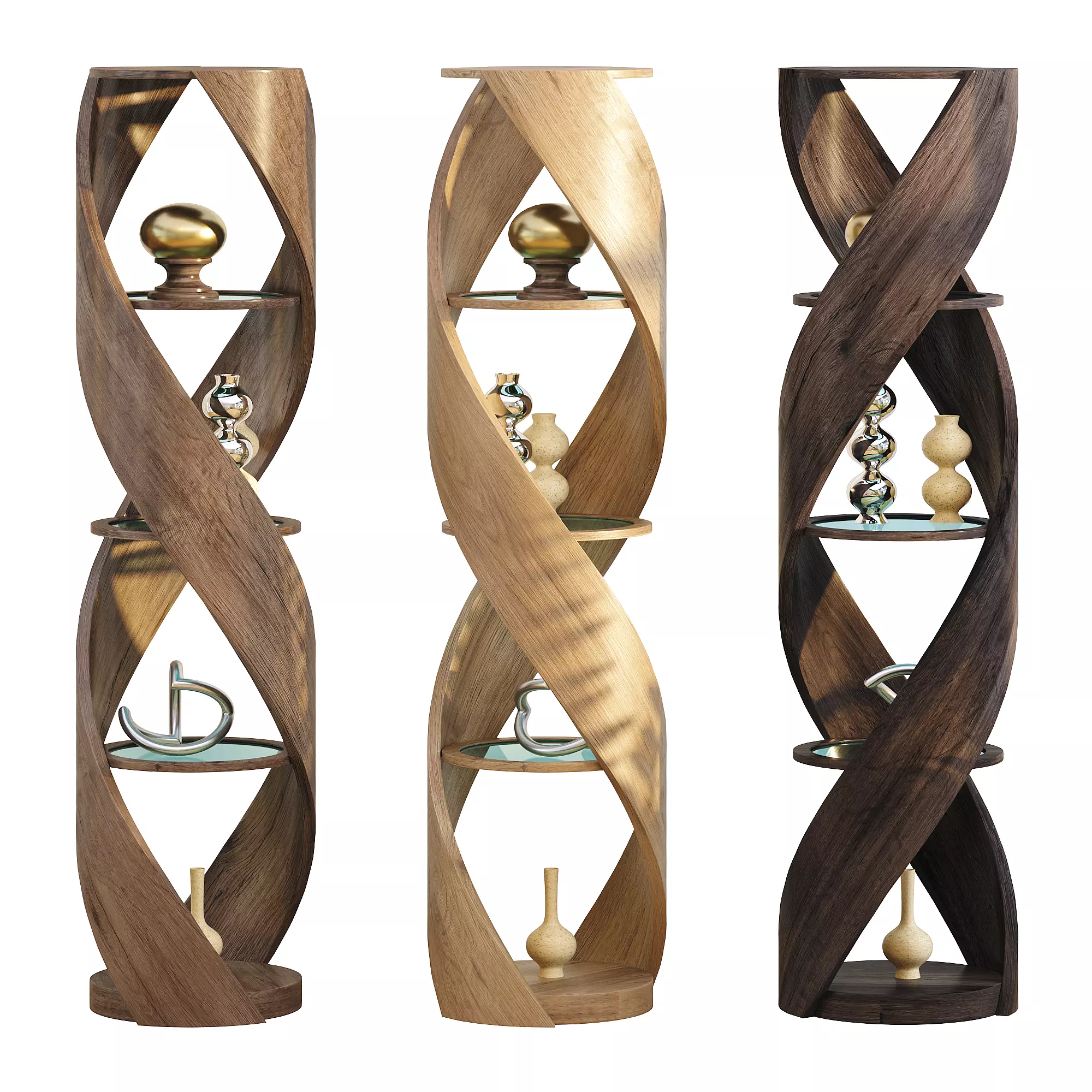 DNA Whole Twist Low-poly 3D model_4