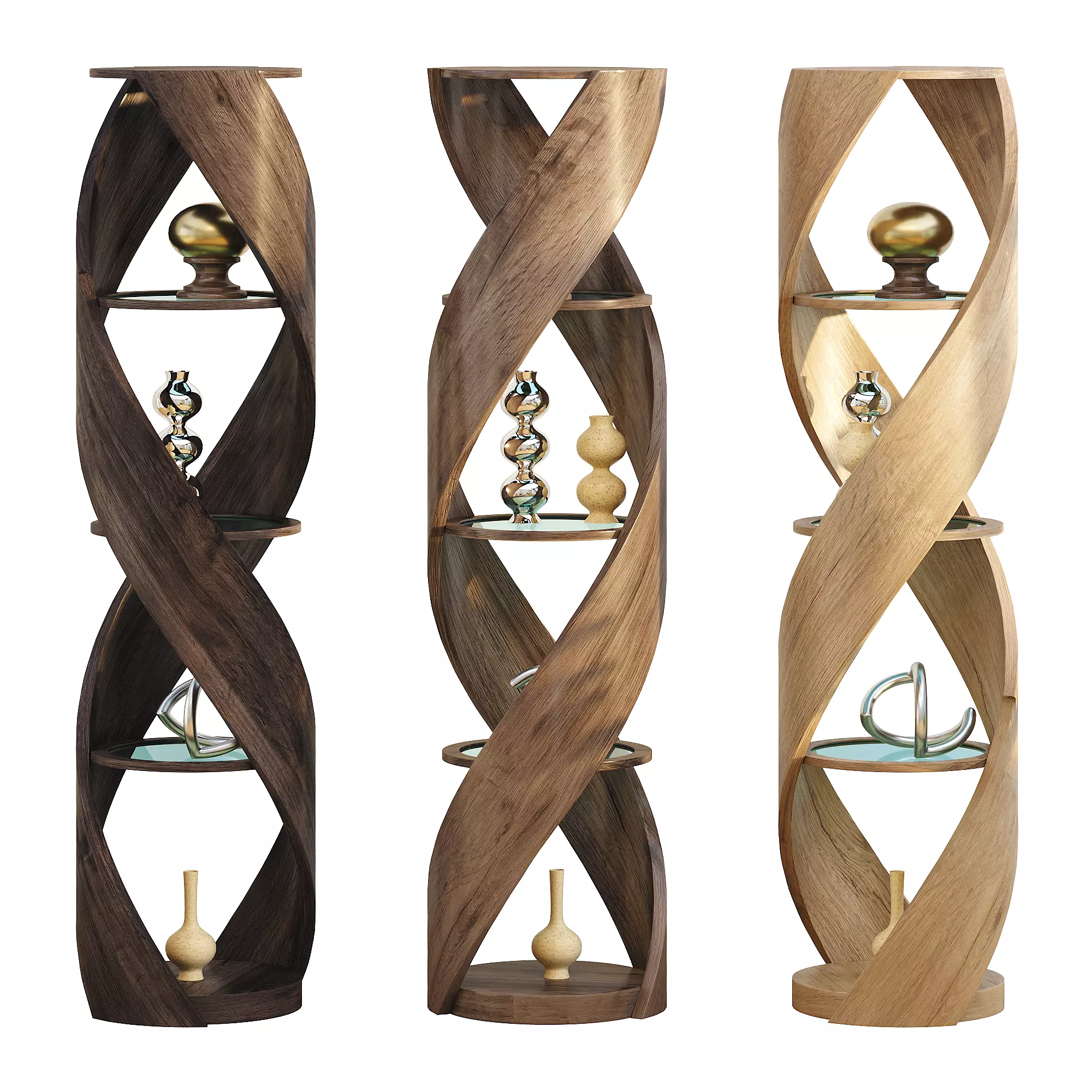 DNA Whole Twist Low-poly 3D model_5