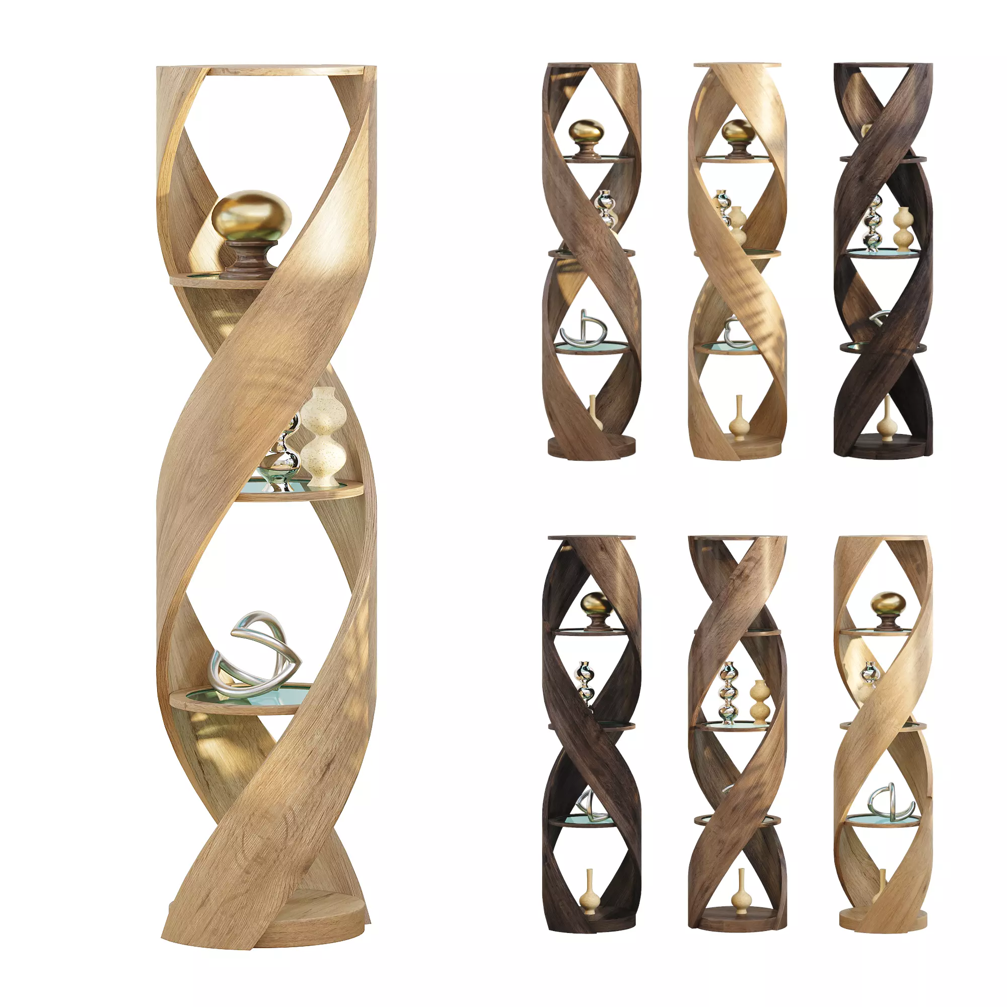 DNA Whole Twist Low-poly 3D model_1