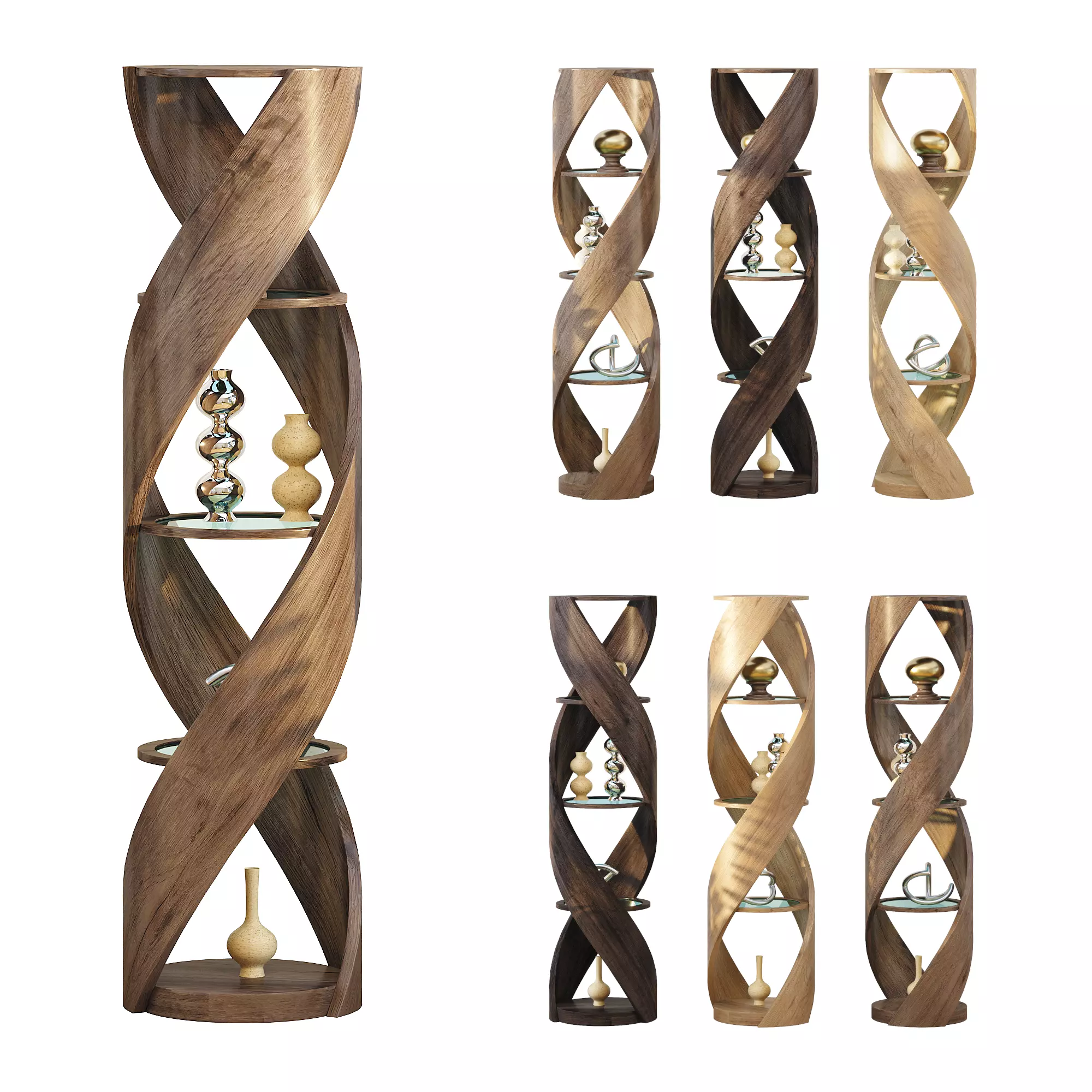 DNA Whole Twist Low-poly 3D model_3