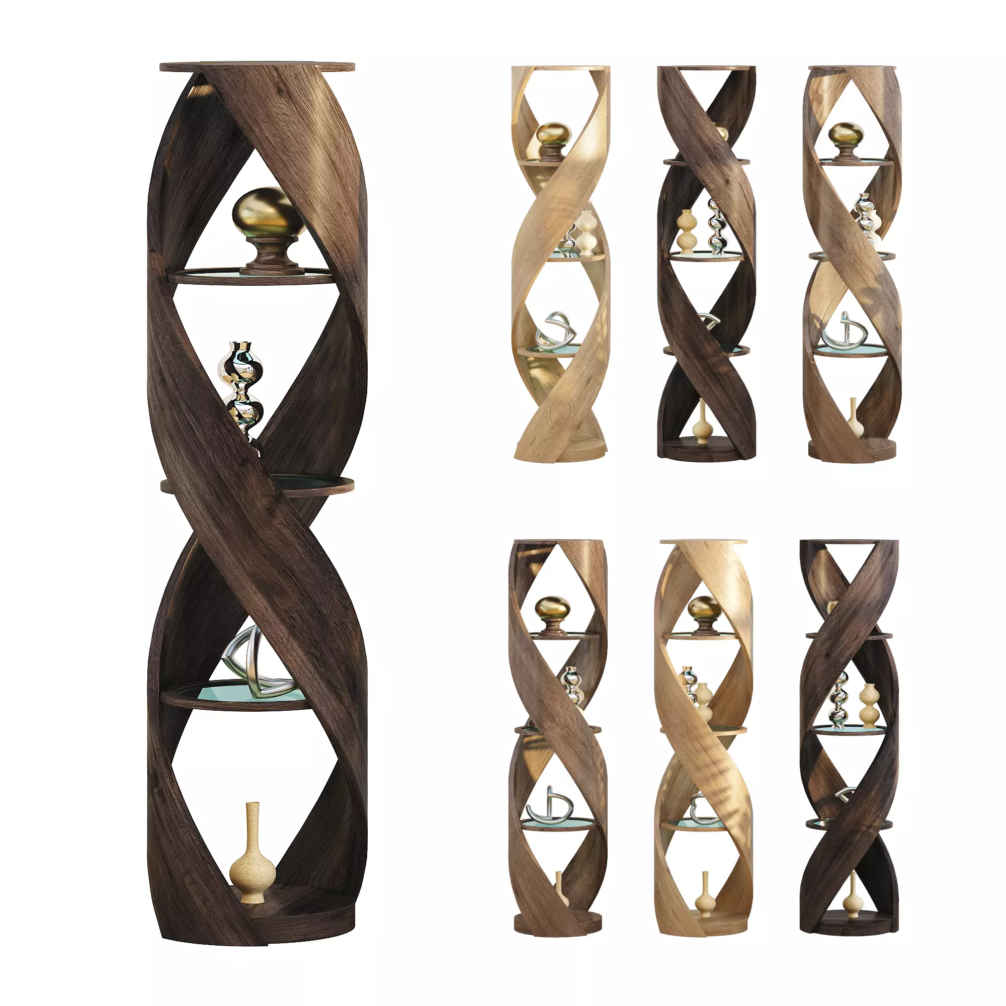 DNA Whole Twist Low-poly 3D model_0