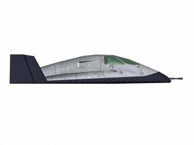 Vega Interceptor Interplanetary aircraft Low-poly 3D model_1