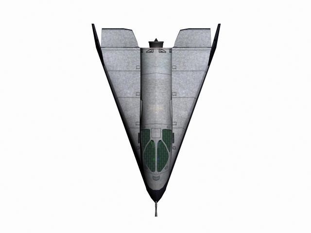 Vega Interceptor Interplanetary aircraft Low-poly 3D model_2