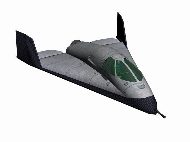 Vega Interceptor Interplanetary aircraft Low-poly 3D model_3