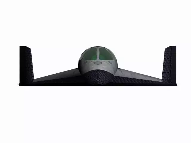 Vega Interceptor Interplanetary aircraft Low-poly 3D model_0