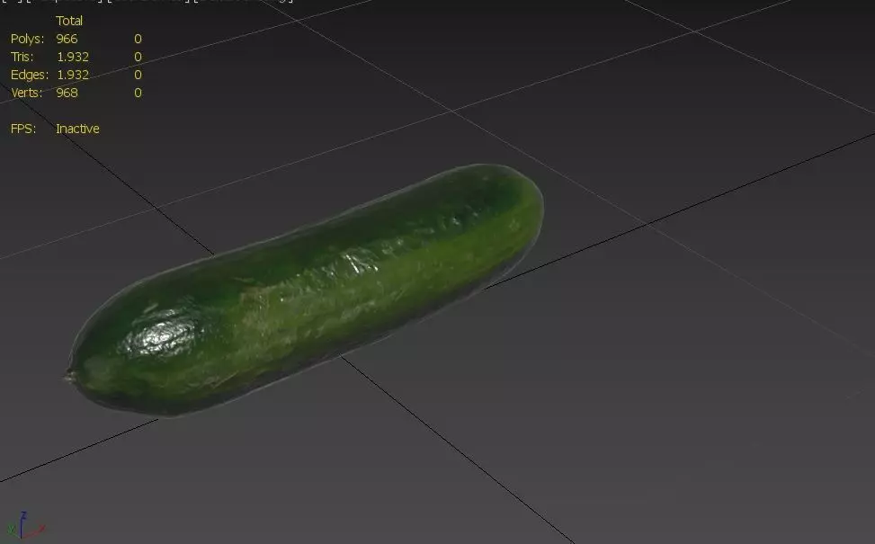 Cucumber M04 Low-poly 3D model_2