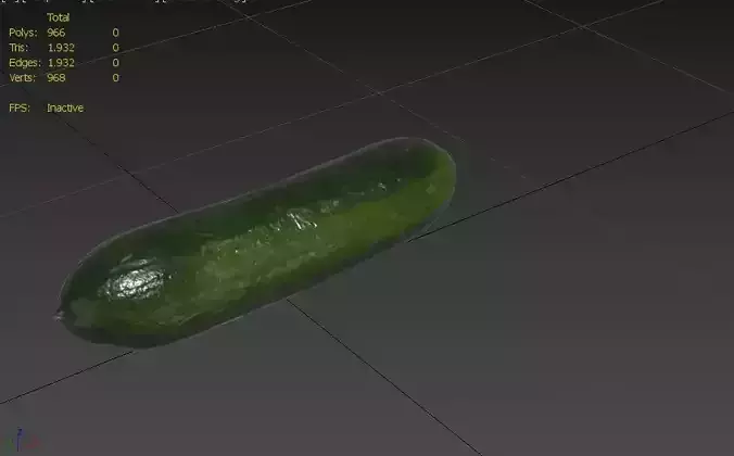 Cucumber M04 Low-poly 3D model 3