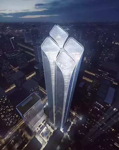 Futuristic Supertall Landmark Tower