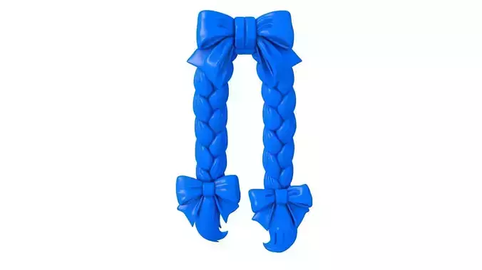 Braided Hair With Bows -braided hair -bows 