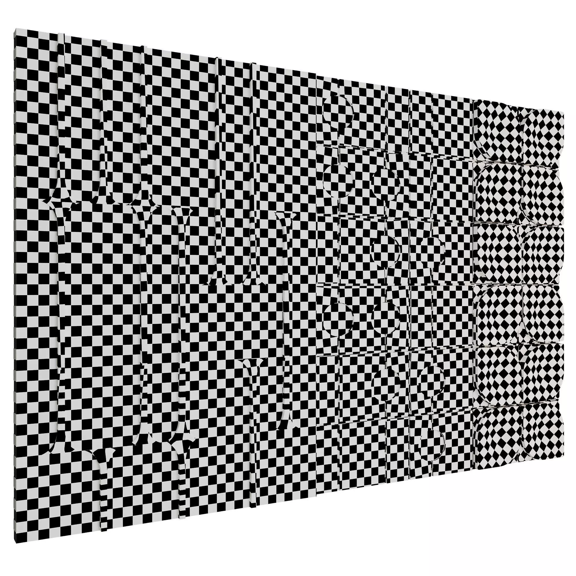 Decorative Wall 3d Panel 03 3D model_4