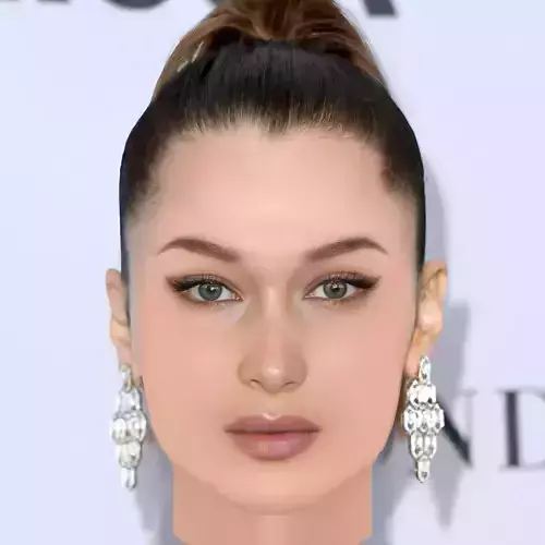 Bella Hadid Head - No Hair - Low poly head for game