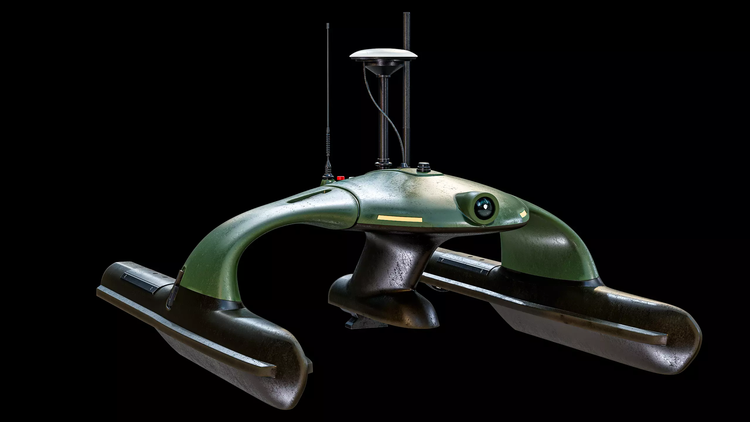 USV Sonobot 5 Surface Drone Military PBR Low-poly 3D model_4