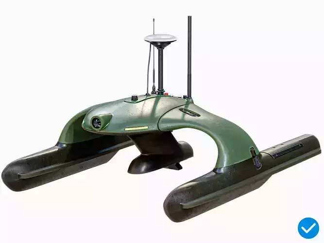 USV Sonobot 5 Surface Drone Military PBR Low-poly 3D model USV Sonobot 5 Surface Drone Military PBR Low-poly 3D model