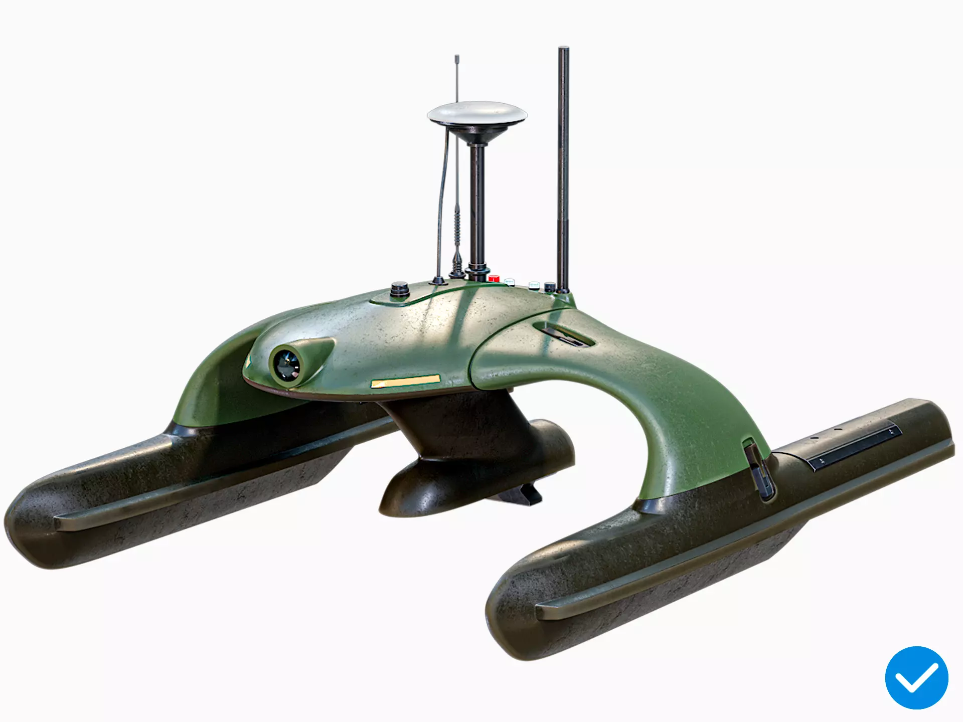 USV Sonobot 5 Surface Drone Military PBR Low-poly 3D model_0