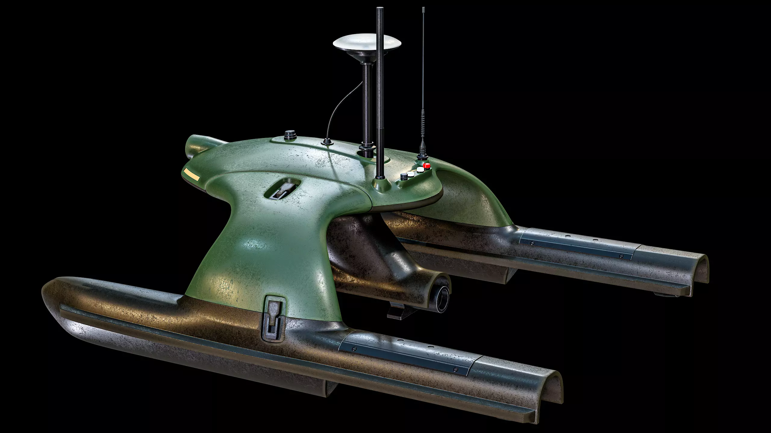 USV Sonobot 5 Surface Drone Military PBR Low-poly 3D model_13