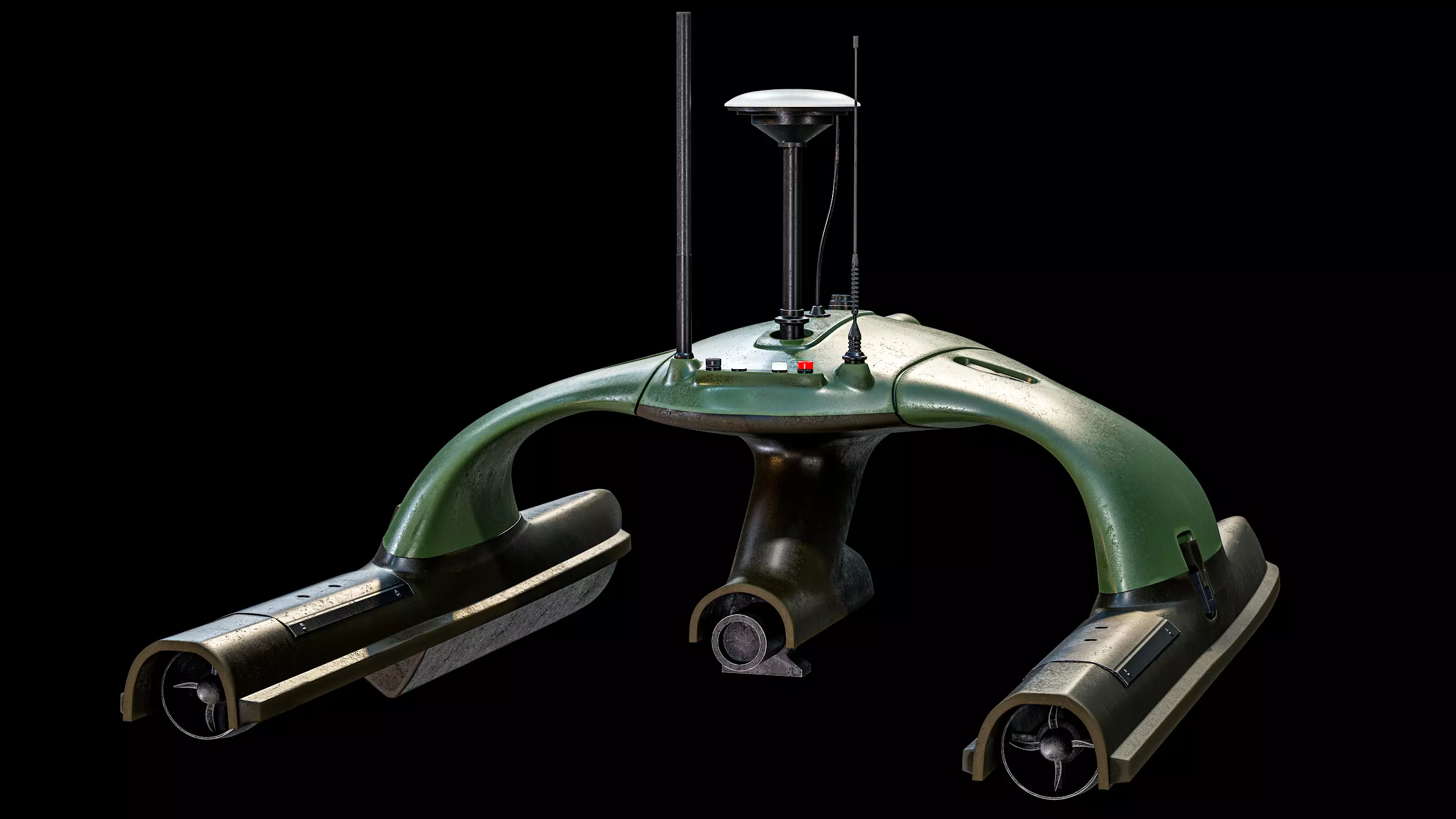 USV Sonobot 5 Surface Drone Military PBR Low-poly 3D model_10