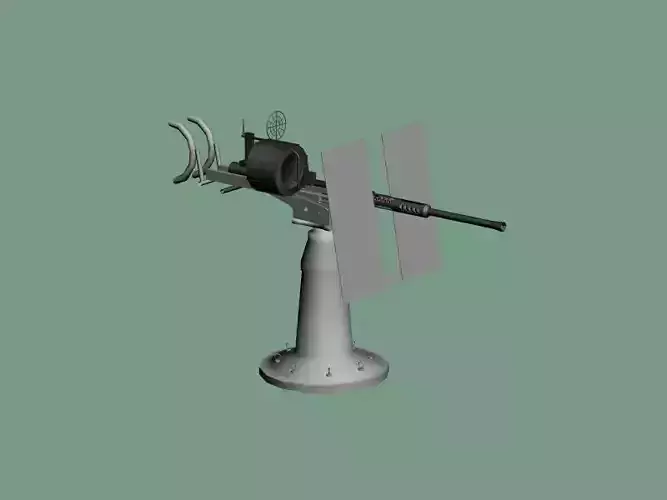 Oerlikon 20mm anti-aircraft gun - WWII  3D model