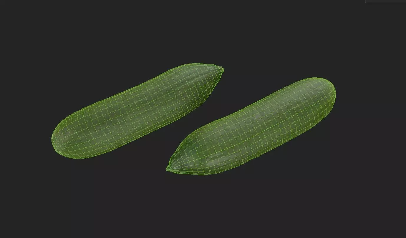 Cucumber M11 Low-poly 3D model_1