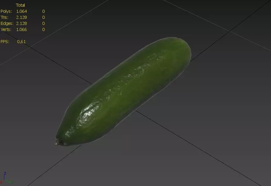 Cucumber M11 Low-poly 3D model_2
