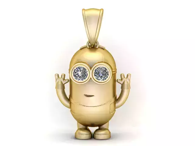 Golden Robot Pendant 3D Printable Model