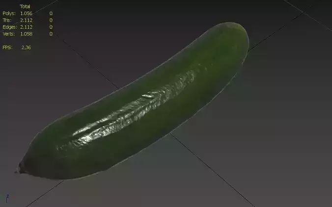 Cucumber M13 Low-poly 3D model 3