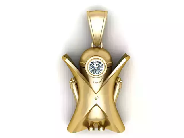 Gold Cartoon Character Pendants 3D Printable Collection