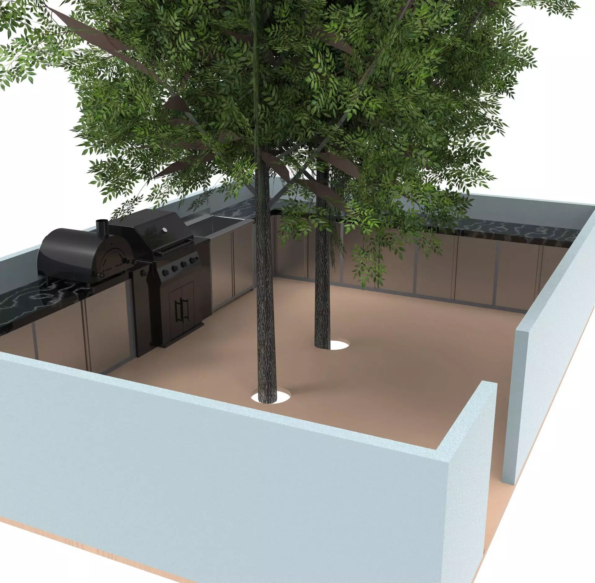 OUT DOOR KITCHEN 87  -BBQ 3D model_1