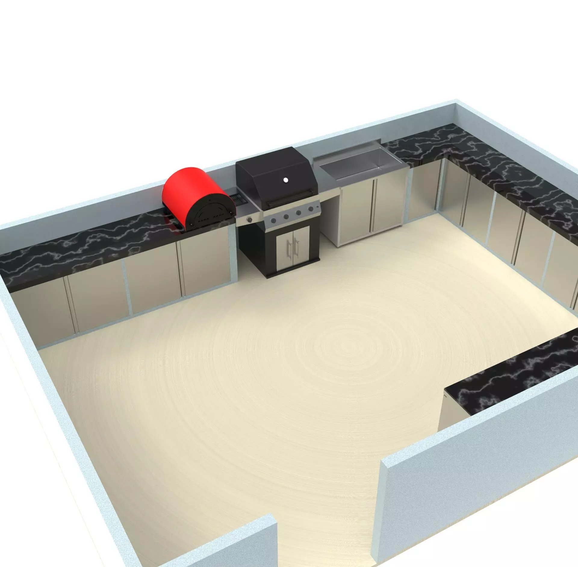 OUT DOOR KITCHEN 87  -BBQ 3D model_0