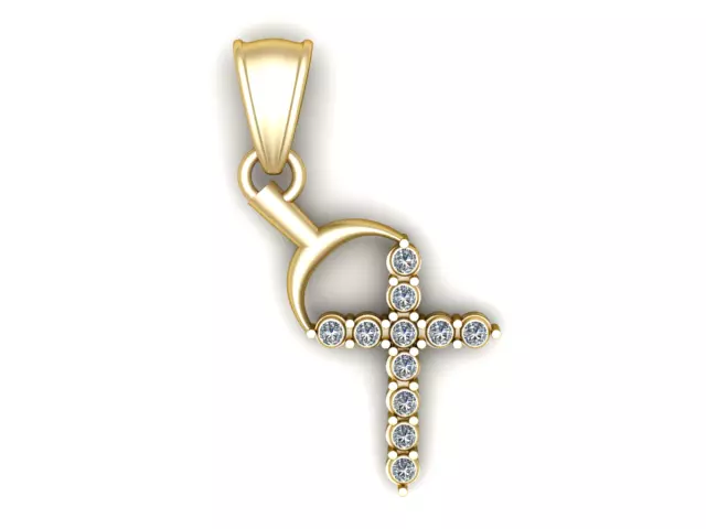 Gold Cross Pendant 3D Printable Model 3D print model