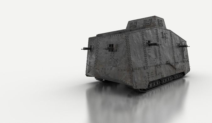 A7V German Tank WW1 3D model