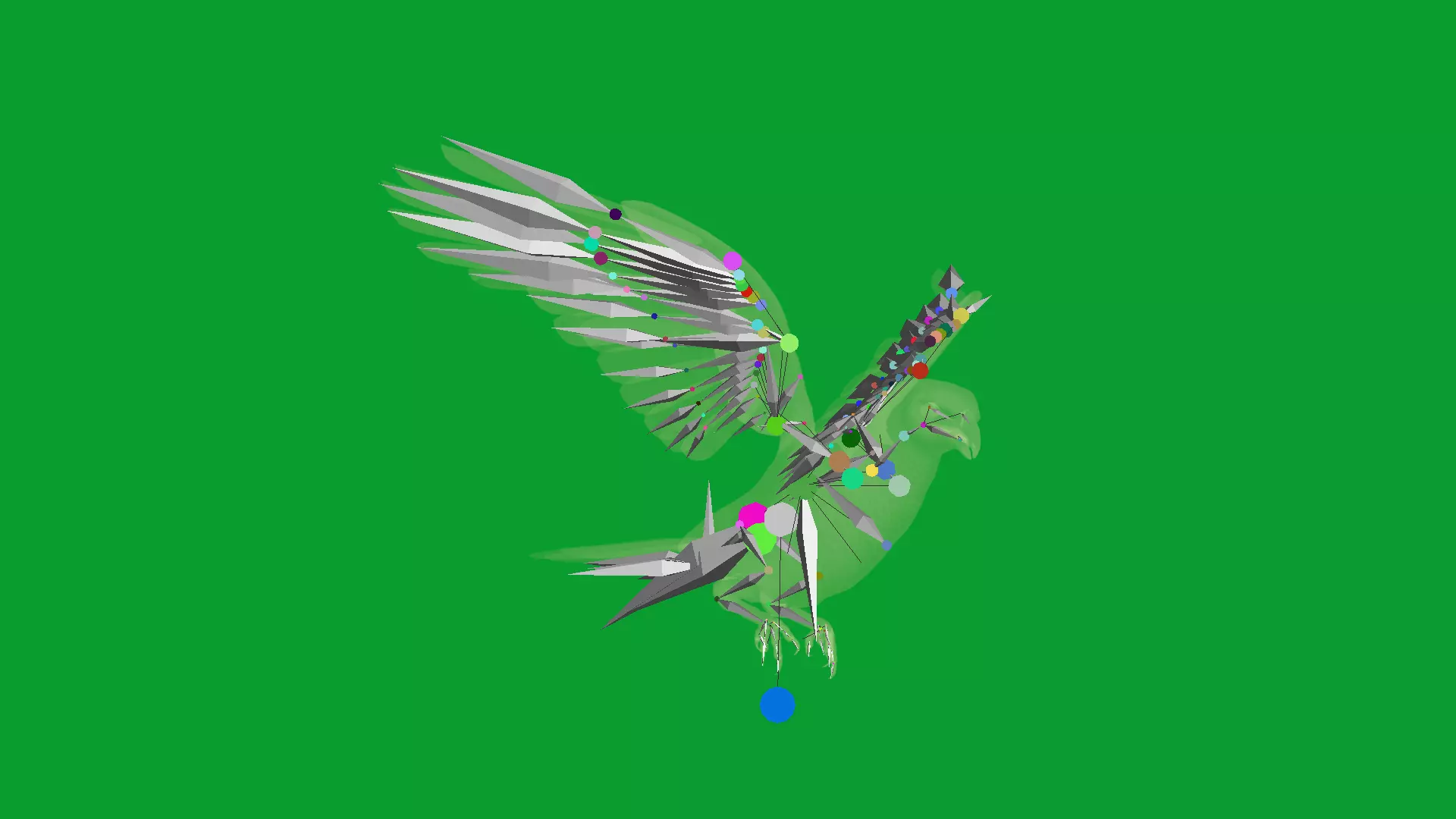 Eurasian Goshawk Bird Low-poly 3D model_32