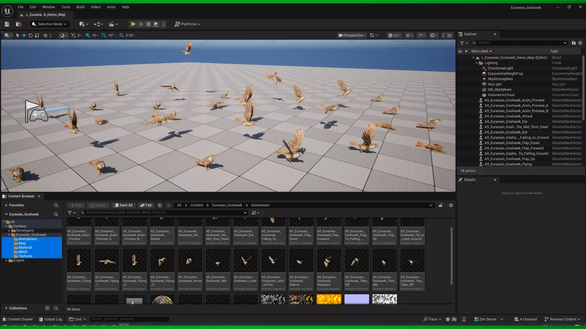 Eurasian Goshawk Bird Low-poly 3D model_2