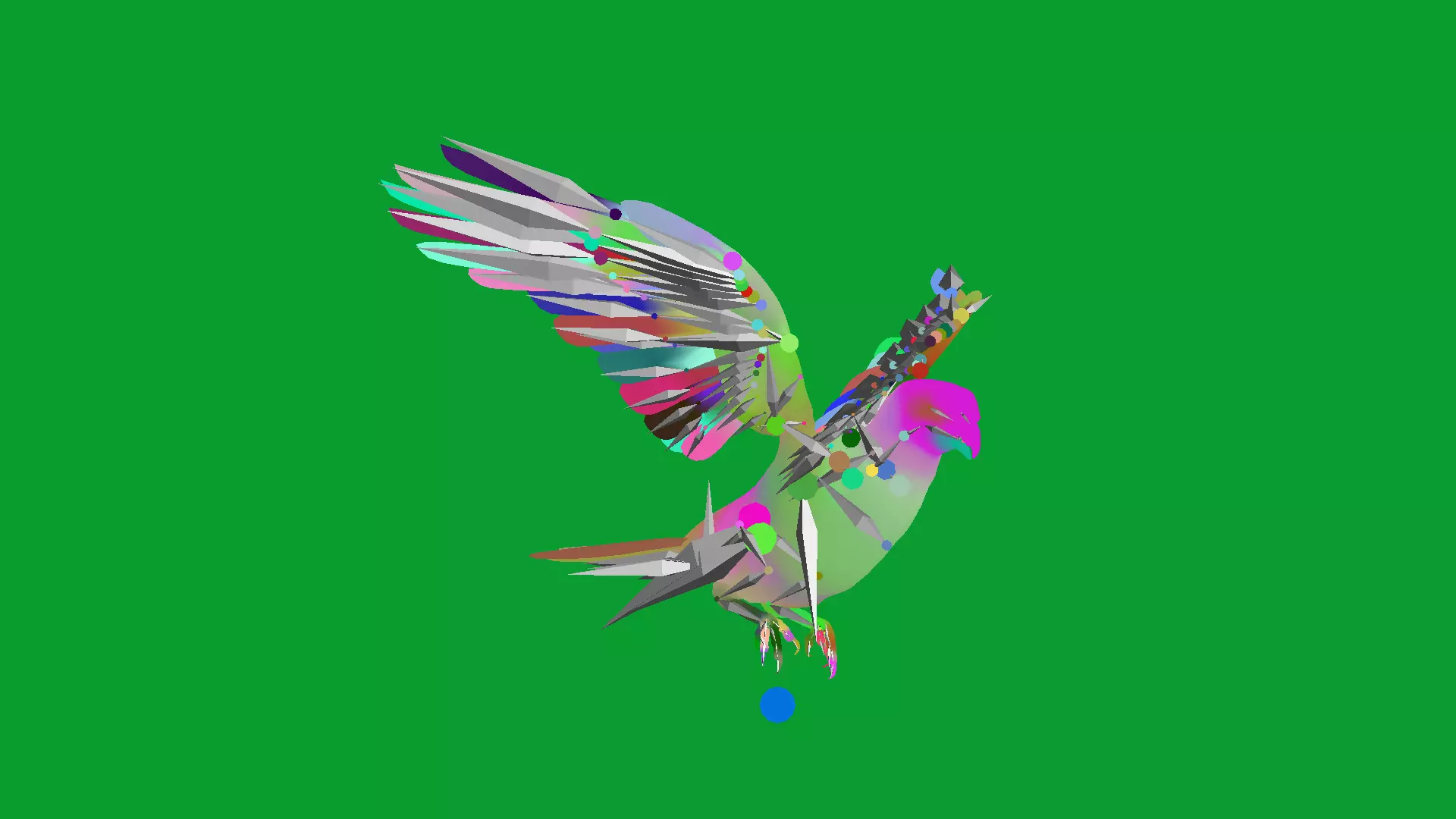 Eurasian Goshawk Bird Low-poly 3D model_20